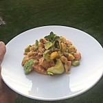 Salada / Kimuchi de salmão manga e abacate